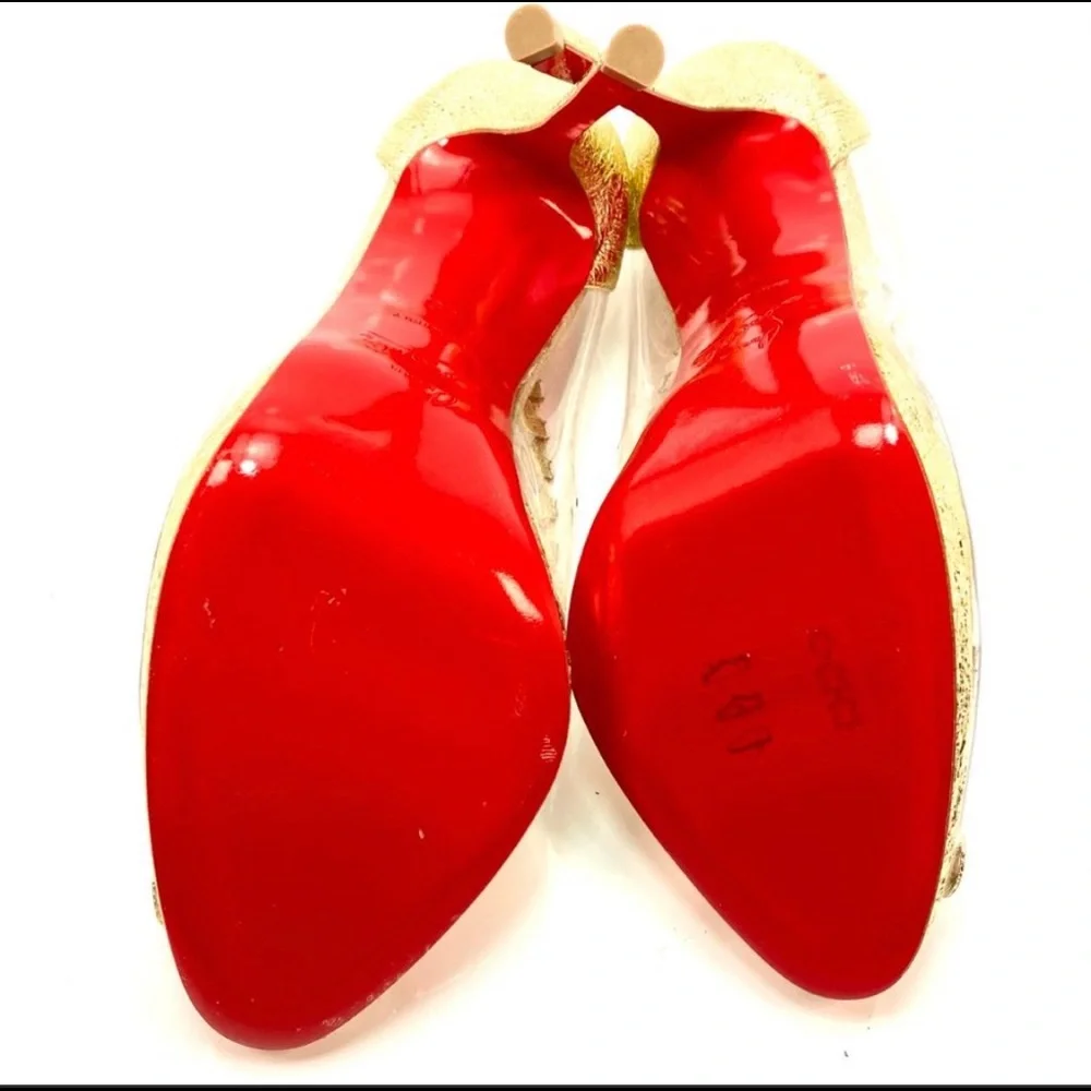 🔥Christian Louboutin Hargaret 120 Metallic PVC🔥 - Picture 4 of 6